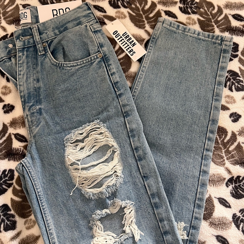 BDG Women's Light Blue Distressed Jeans